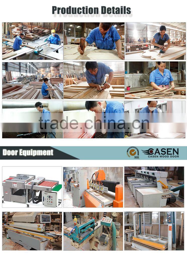 Economic new design cherry veneer interior wooden door with glass wood framed glass doors