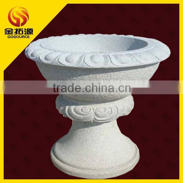 hand carved garden stone planter pot