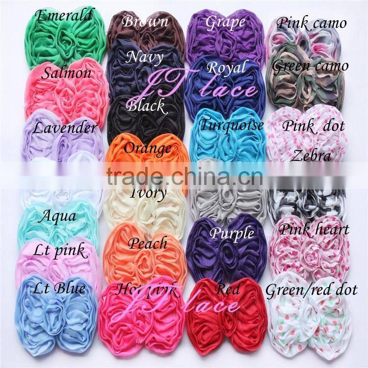 Wholesale shiny hair bow- sparkle bow- denim hair bow