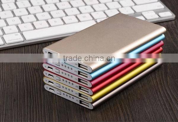 AWC372 Aluminium 5300mAh portable panel power bank slim power bank for phone
