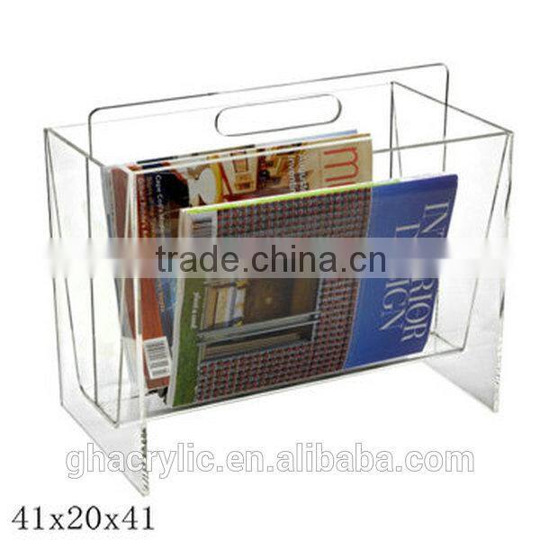 GH-RZ599 customized acrylic magazine racks/plexiglass flyer racks,customized acrylic magazine rack