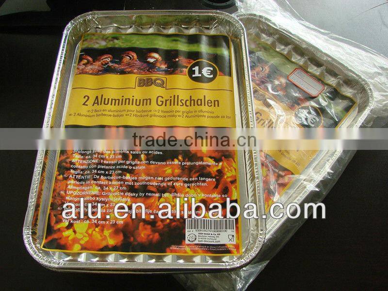 Supply professional grill aluminum foil trays for BBQ