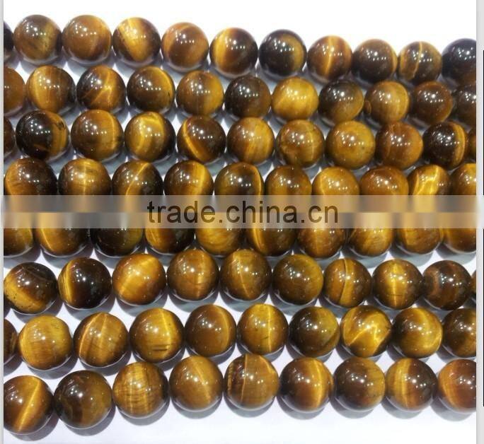 china wholesale tiger eye precious stones round beads