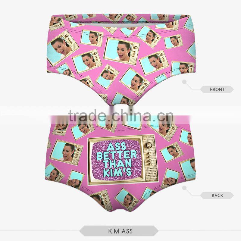 nylon summer panties pug dog cut cat sexy girls tight lingerie stretchy underpanties 3d digital full print custom hot sale