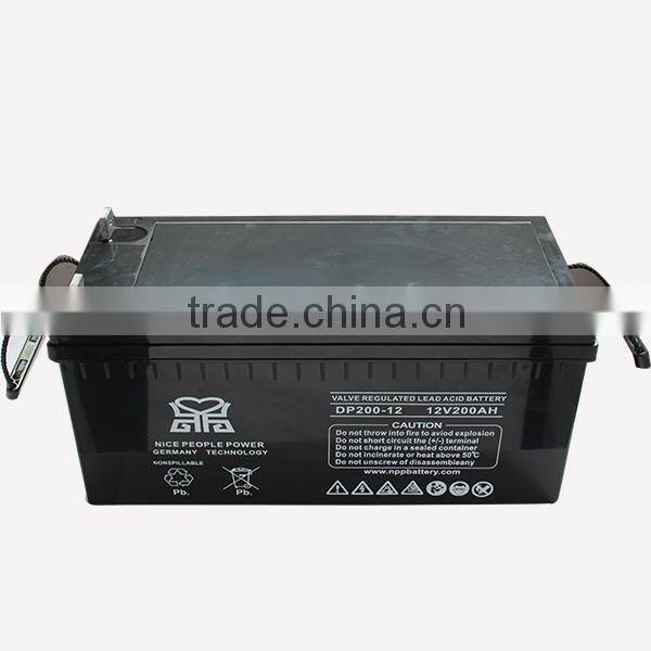solar lamp battery 12V200AH solar gel battery