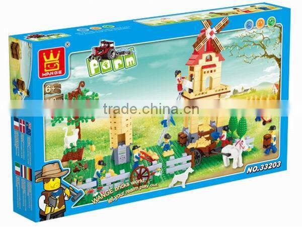 creative plastic education Farm blocks with 569pcs on-u-mind blocks