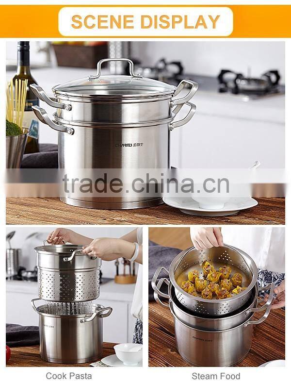 Induction Cooking Kitchenware Stainless Steel Pasta Cooker Steamer