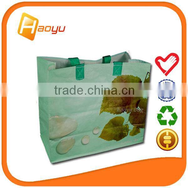 Gold shopping bag textile bag as birthday gift