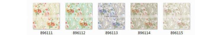 stock foaming non woven wallpaper, pastoral flower wall mural for wedding house , fireproof wall paper online