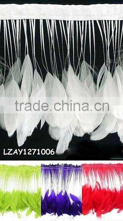 Black Rooster feather fringe trims LZAY1271027