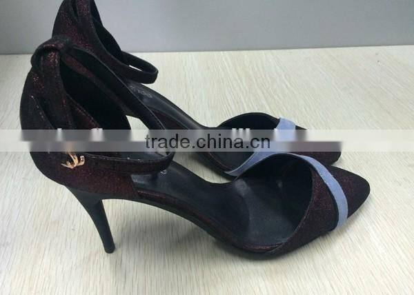 High quality women folding heels shoes heels that fold pointed folding high heel shoes