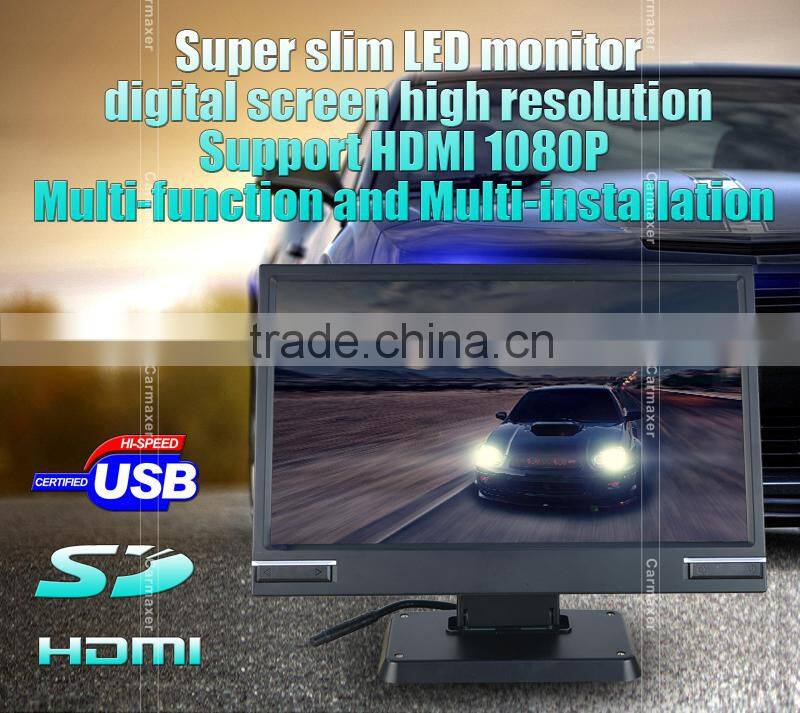 2016 newest muliti-function and installation high pixels 7inch/9inch/10.1inch car monitor with hdmi usb sd