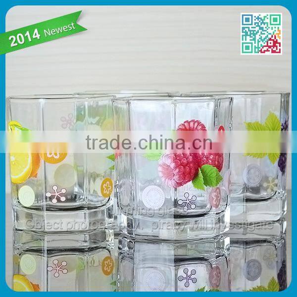 Drinking Glass Orange Juice Cup Print Logo Orange Glass Cup