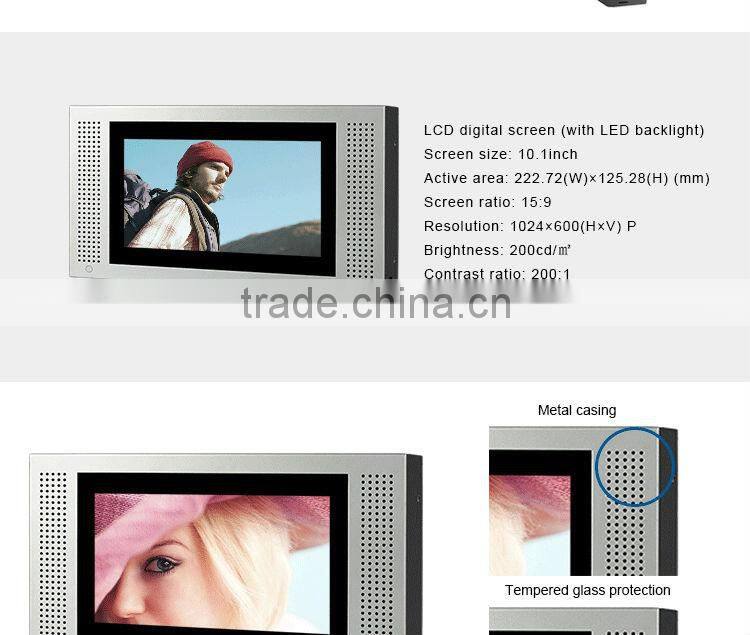 FlintStone 10 inch LCD video player , promotional advertising monitor, advertising monitor used in train