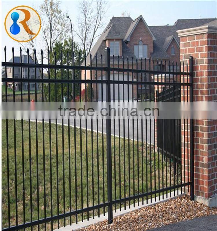 Hot sale steel tubular security fence( factory ,ISO 9001 certificate )