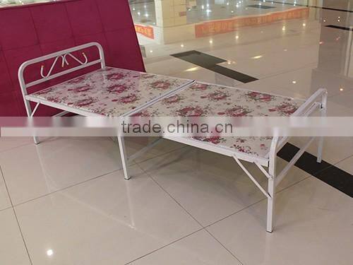 silver grey single metal beds/good school furniture metal dormitory beds