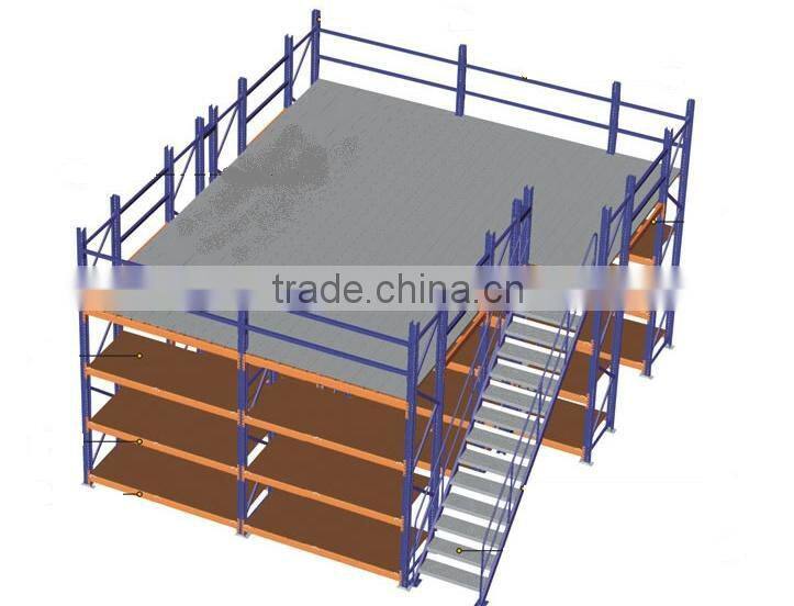 Heavy Duty Cold-rolled Steel Mezzanine Floor 200-800kg per Square Meter