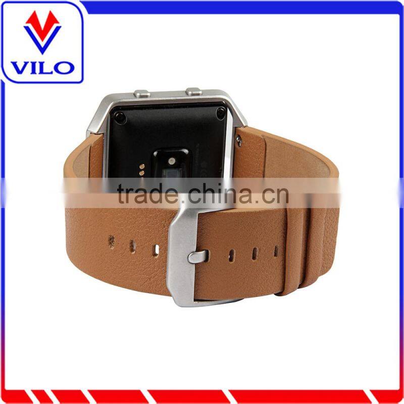 Genuine Leather Watch Strap Adjustbable Wrist Watch Band for Fitbit Blaze