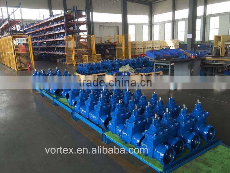 Double Socket End Resilient Seat Gate Valve for PVC