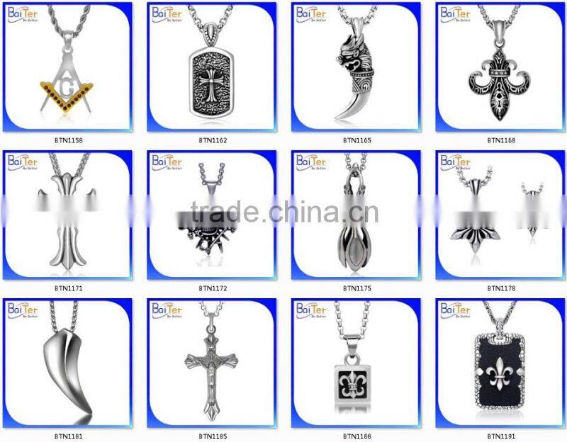 Rock Style Men Jewelry Titanium Stainless Steel Retro Vintage Star Of David Pendant