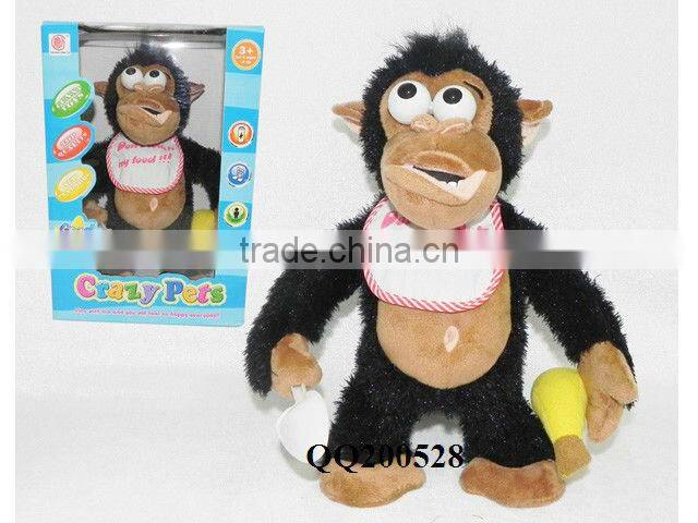 Lovely b/o magnetic control monkey doll