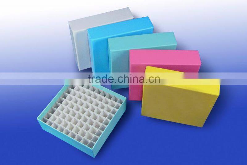 color cardboard freezer box