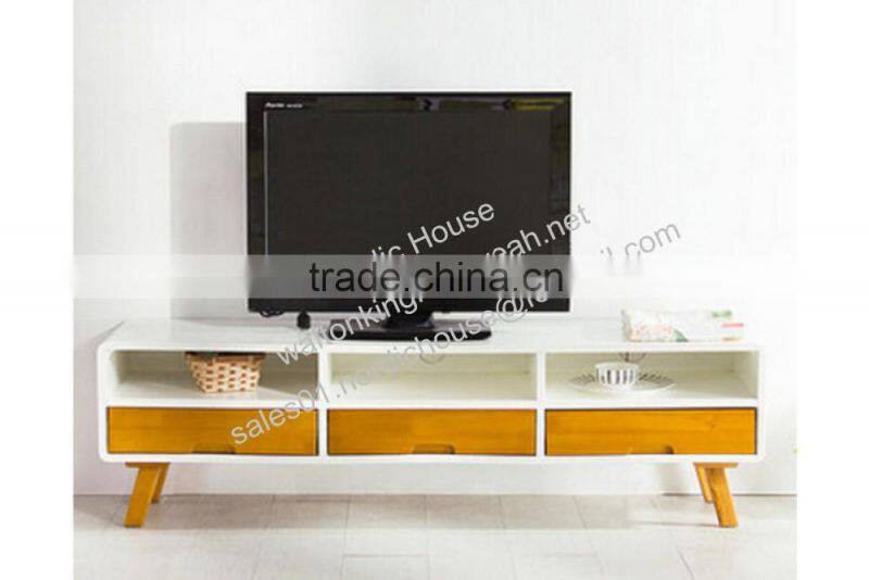 Best sell!! Scandinavian style, white paint carcass, oak drawer front, Swedish design TV stand