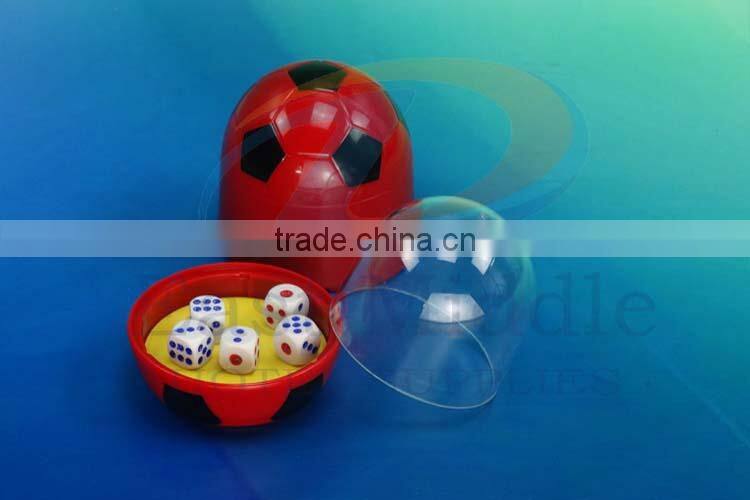 bar entainment dice cup cute disign /plastic football design dice cup with lid