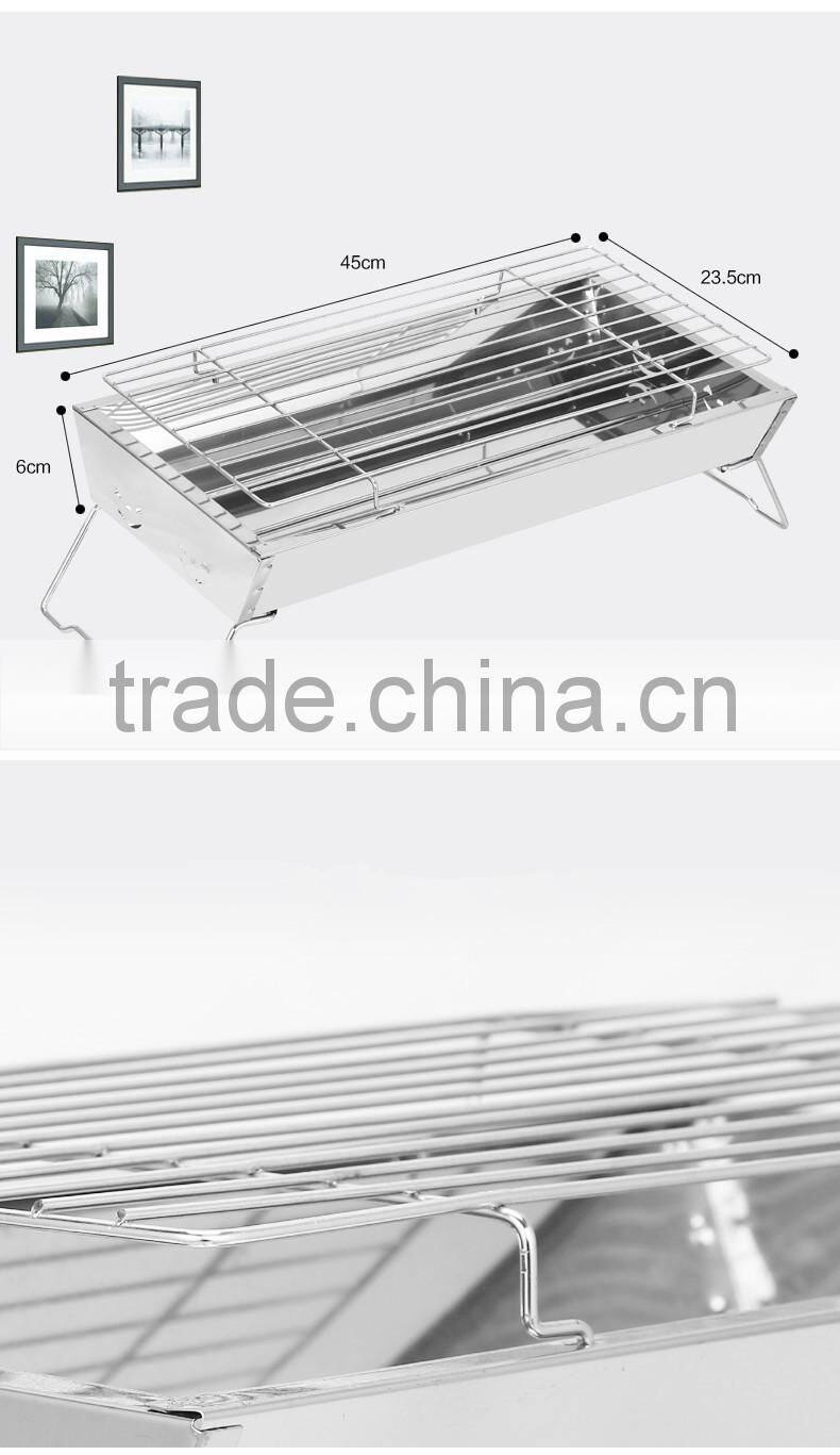 High quality Stainless Steel Portable Foldable Charcoal bbq grill