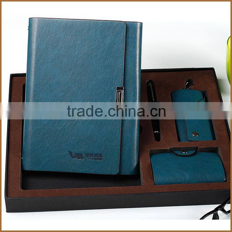 High class 6 ring binder leather agenda