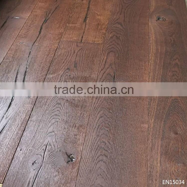 Distressed Oak Wide Plank Engineered Wood Floors