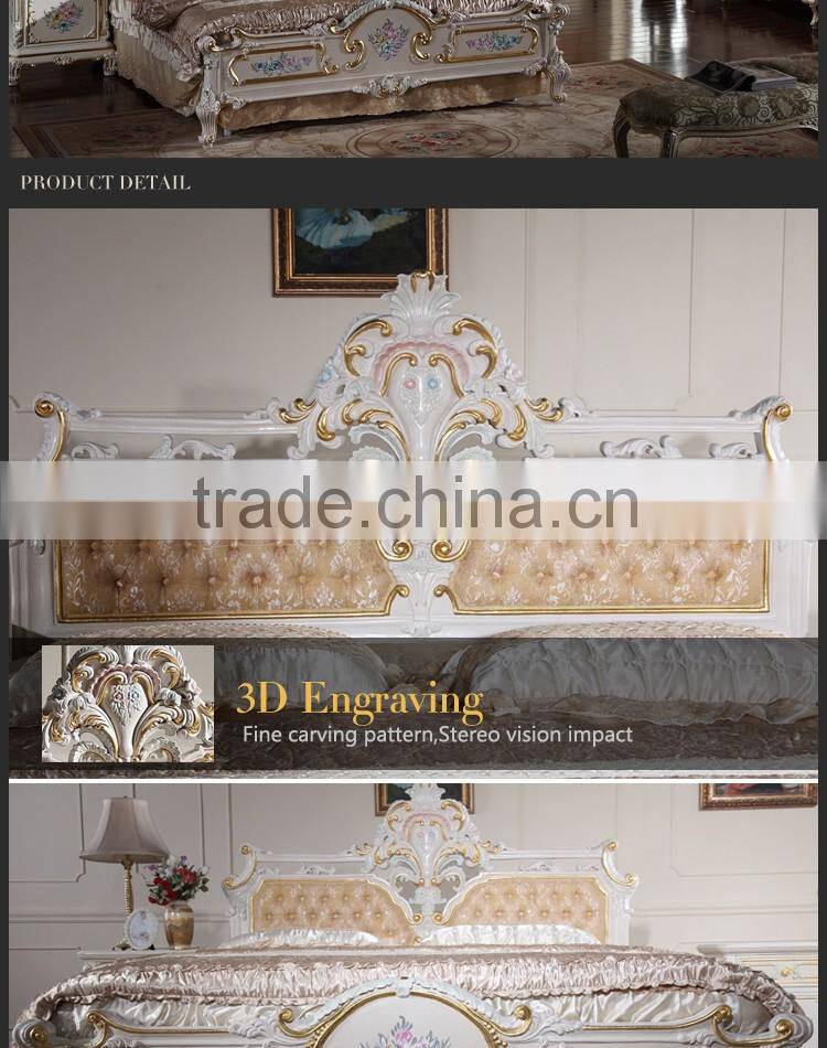 luxury italian beds bedroom furniture - solid wood princess bed