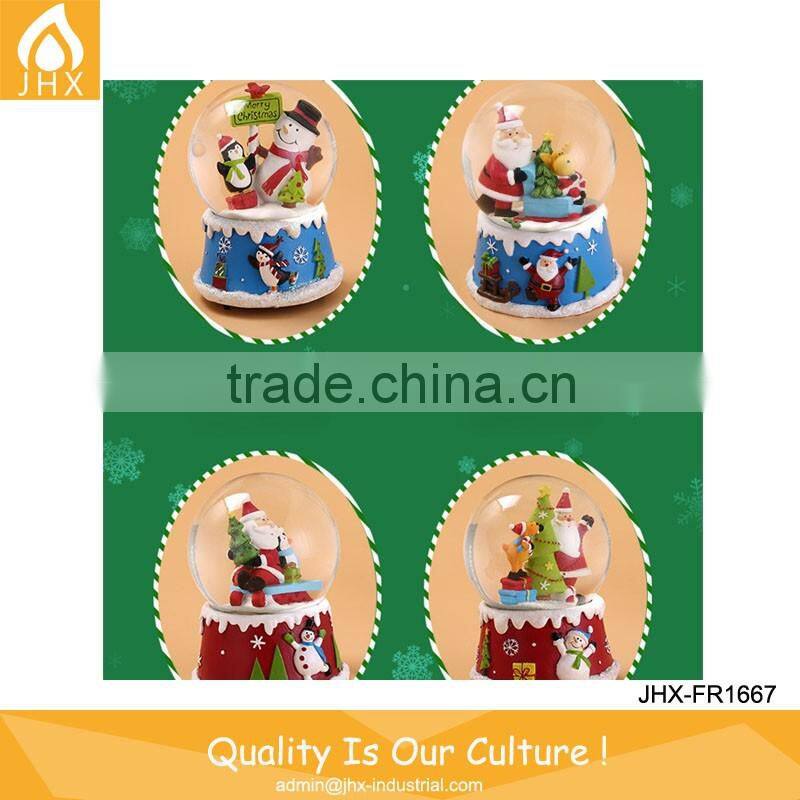 Newest Led Christmas Snowman Santa Crystal Ball Music Box