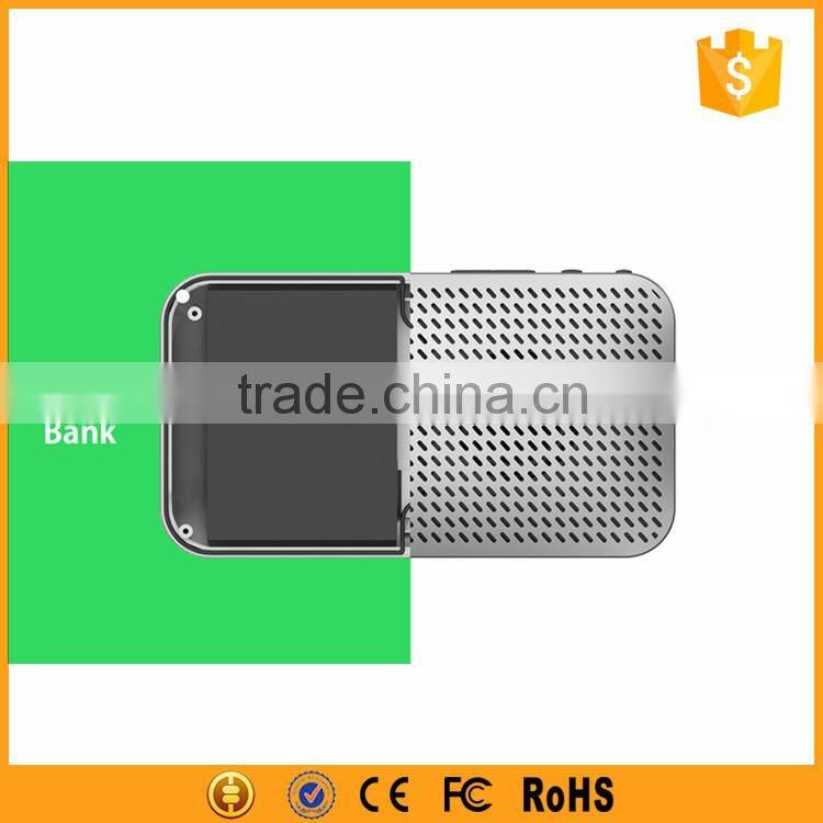 2 in 1 metal power bank bluetooth speaker built-in 5000mah battery