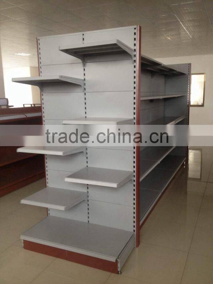 perforated supermarket display rack, gondola supermarket shelf