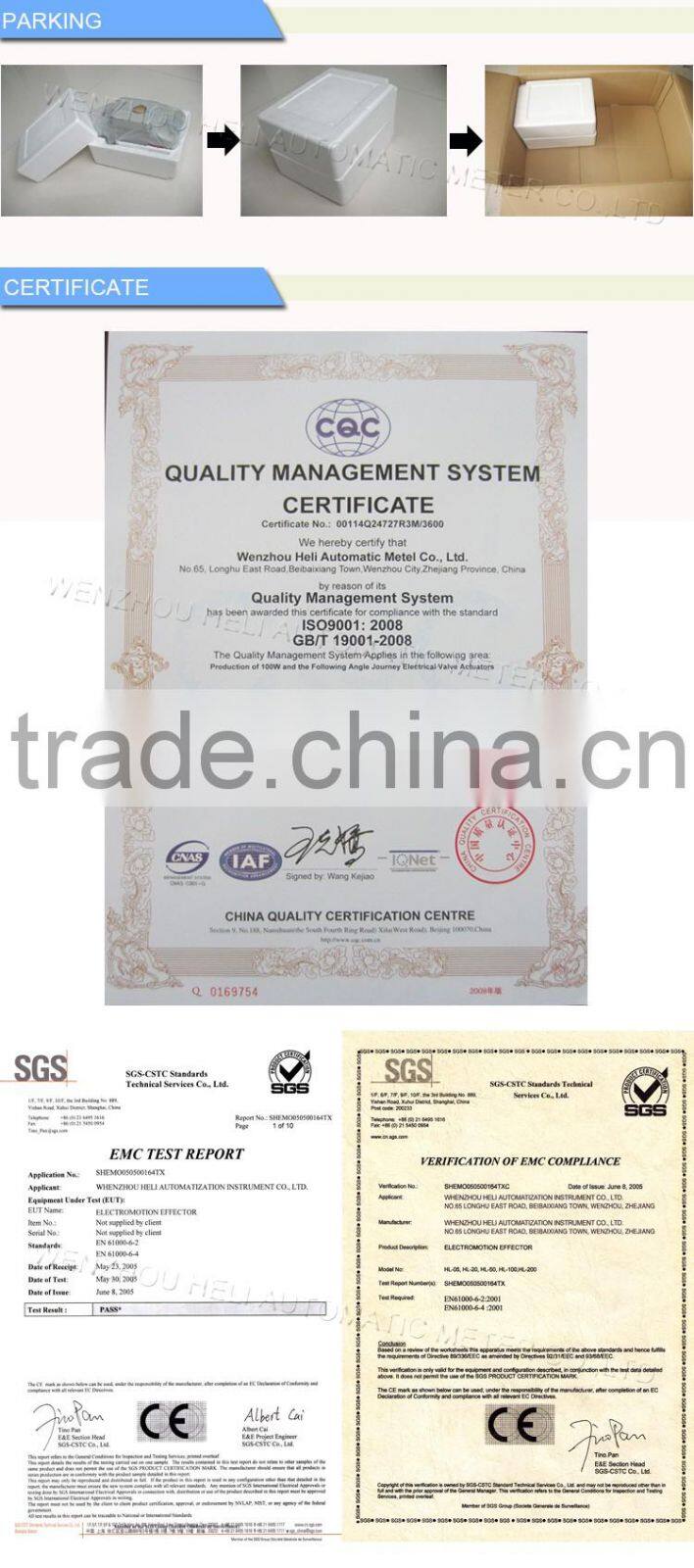 DC/AC24V rotary air damper actuator with CE