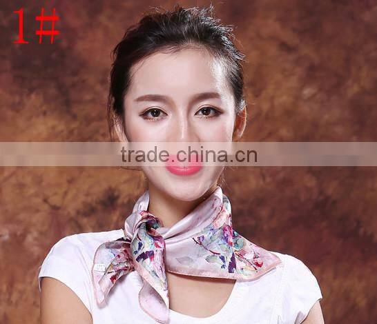 High Quality 100%silk 12mm Digital Print Square Silk Scarf