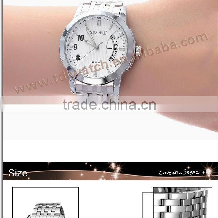 SKONE 7213 stainless steel band best selling brand watch