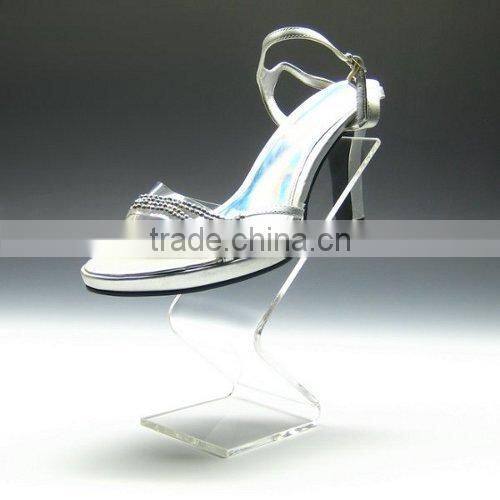 Slat Wall acrylic Shoe Display, shoes display rack