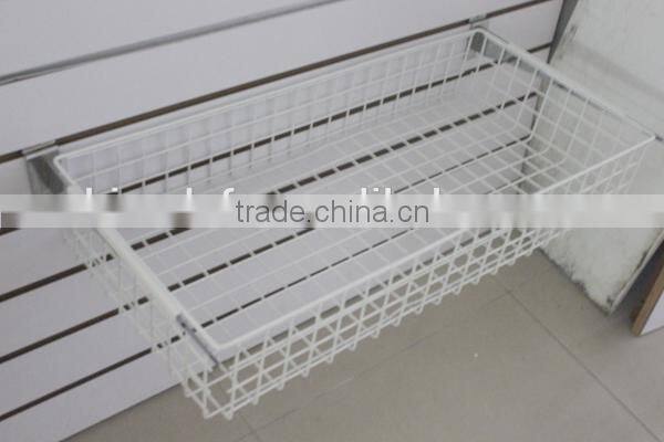 Powder Coat Metal Wire Basket Supermarket Storage Basket
