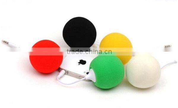 High Quality Audio mini Ball Shape Speaker Suitable for All Devices with 3.5mm Audio Jack