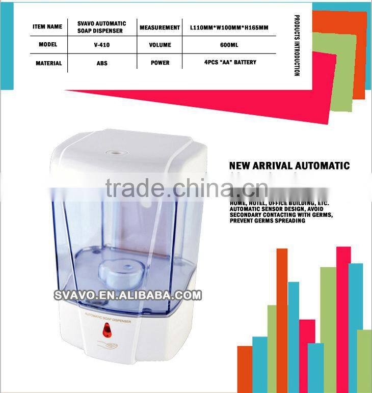 Hotel high quality cheap Automatic wall mount liquid motion sensor soap dispenser V-412