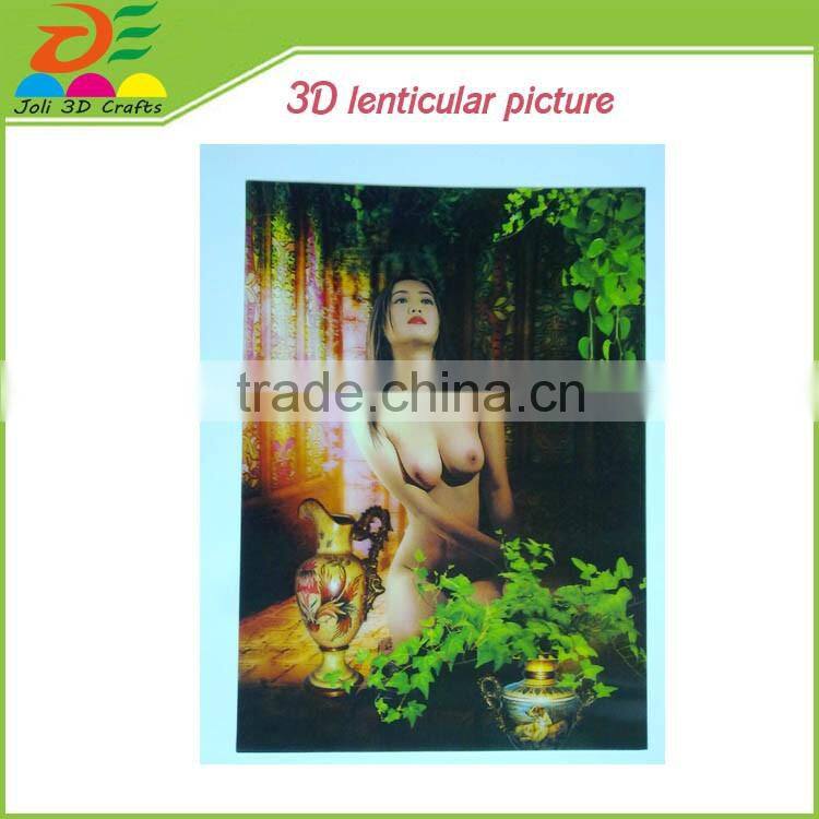 custom lenticular printing flip effect plastic 3D lenticular picture