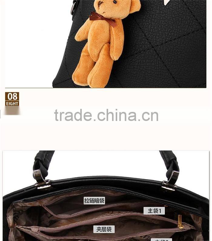 Female sling large tote bag portable casual PU leather handbags for women