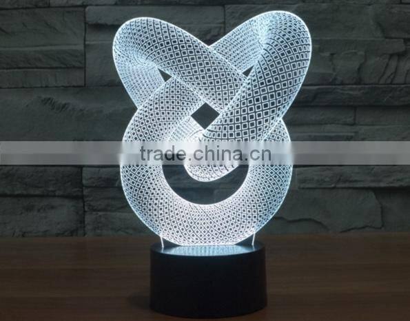 235-Decor Led Light 3d Chain Link Optical Visualization Light Sculpture Curve 3d Viewing Power Save Led Light