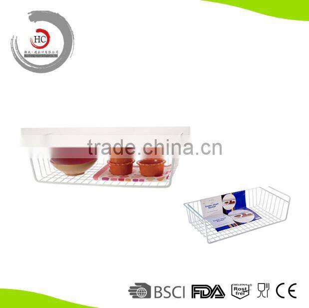 Multifunction iron flooding plastic cabinets basket tableware basket hanging basket