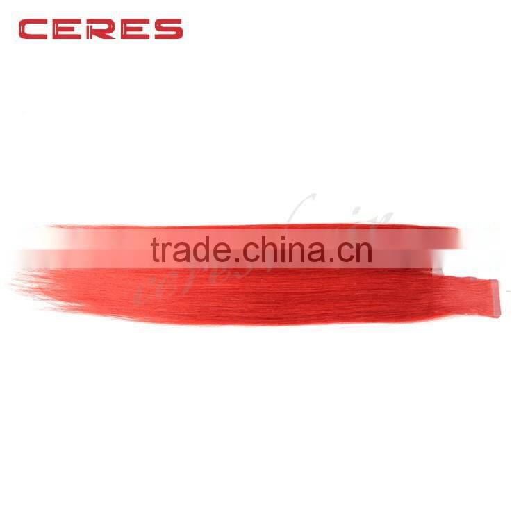Curly skin weft brazilian virgin remy tape hair extensions