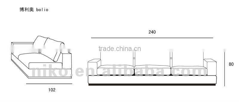 Fabric 3-seater Sofa Living Room Furniture