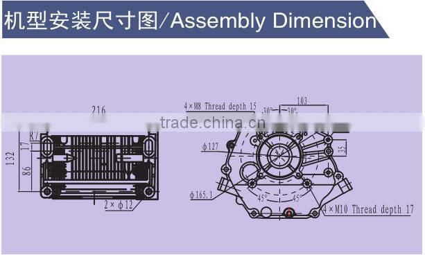 Senci v-twin gasoline engine two cylinder horizontal shaft engine