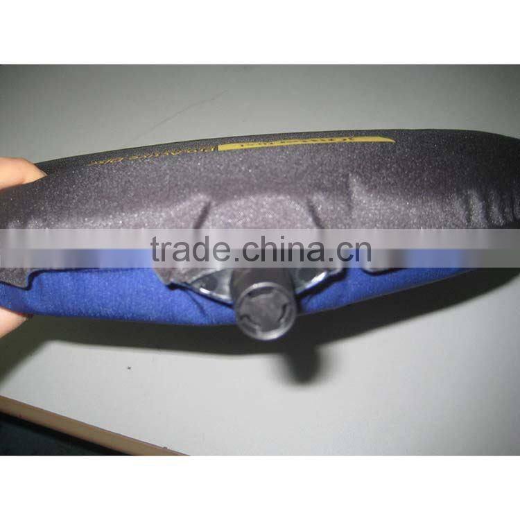 green advertising self inflatable pillow,camping self inflatable pillow